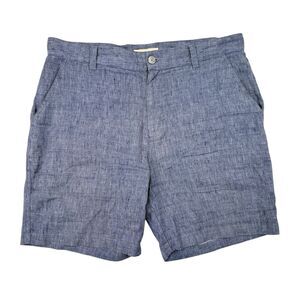 Territory‎ Ahead Linen Shorts Mens Size 36 Blue Hiking Travel Outdoors Camping